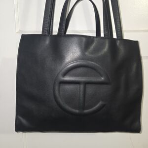 Telfar Black Med Shopping Bag